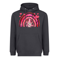 Smoke valentines day rainbow with cupid gnome Heavyweight Hoodie - NancyCooperArtShop