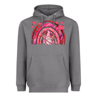 Storm valentines day rainbow with cupid gnome Heavyweight Hoodie - NancyCooperArtShop