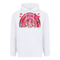 White valentines day rainbow with cupid gnome Heavyweight Hoodie - NancyCooperArtShop