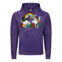 Cloud Purple bee yourself Vintage Hoodie - MaliasSmallBusiness