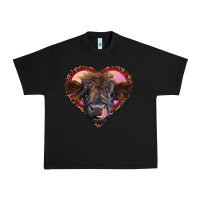 Black leopard heart highland calf Urban Heavy Tee - RanaPortraitStore