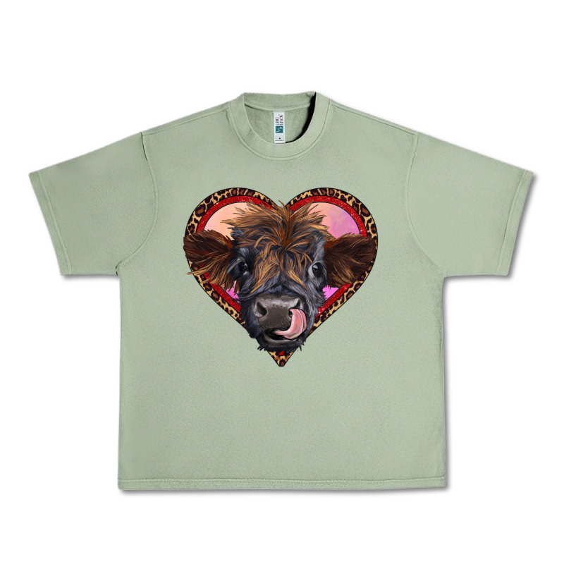 Leopard Heart Highland Calf Urban Heavy Tee by RanaPortraitStore | Teevron