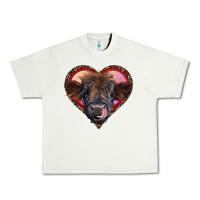 Pistachio leopard heart highland calf Urban Heavy Tee - RanaPortraitStore