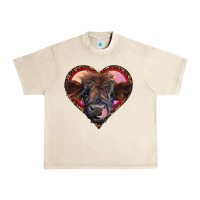 Sandshell leopard heart highland calf Urban Heavy Tee - RanaPortraitStore