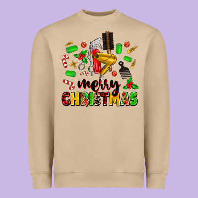 Heavyweight Sweatshirt merry christmas hair