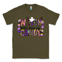 Army Green Witch Better Have My Candy Classic Tee - CowhideDigitalArt