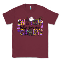 Burgundy Witch Better Have My Candy Classic Tee - CowhideDigitalArt