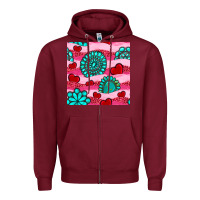 Burgundy valentines day turquoise gemstone  and hearts Zipper Hoodie - BundleAndBundleShop