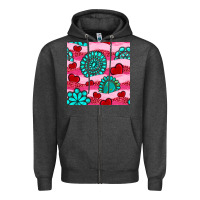 Charcoal Heather valentines day turquoise gemstone  and hearts Zipper Hoodie - BundleAndBundleShop
