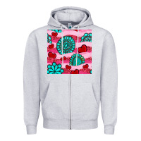 Heather Grey valentines day turquoise gemstone  and hearts Zipper Hoodie - BundleAndBundleShop