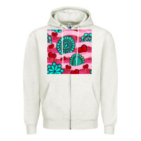 Oatmeal Heather valentines day turquoise gemstone  and hearts Zipper Hoodie - BundleAndBundleShop