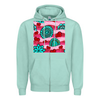 Seafoam valentines day turquoise gemstone  and hearts Zipper Hoodie - BundleAndBundleShop