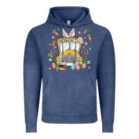 Vintage Denim easter school bus Vintage Hoodie - MaliasSmallBusiness