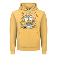 Vintage Mustard easter school bus Vintage Hoodie - MaliasSmallBusiness