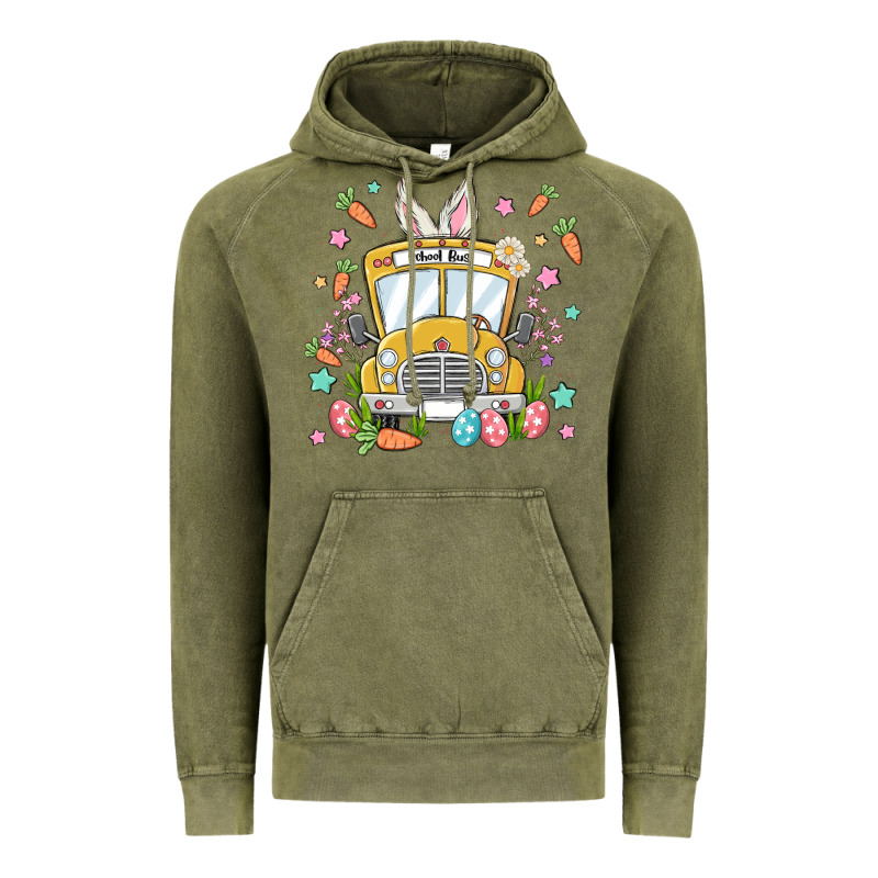 Easter School Bus Vintage Hoodie by MaliasSmallBusiness | Teevron