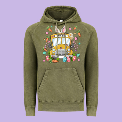 Vintage Hoodie easter school bus