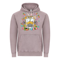 Vintage Zinc easter school bus Vintage Hoodie - MaliasSmallBusiness