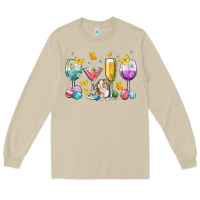 Mushroom Easter wine glasses Easter Day Long Sleeve Tee - Neo Western