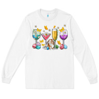 White Easter wine glasses Easter Day Long Sleeve Tee - Neo Western
