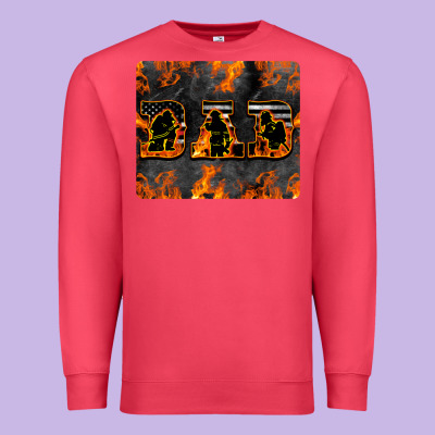 American Firefighter Dad Premium Sweatshirt Designed By Lillyallendesigns