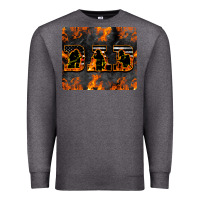 Charcoal Heather American Firefighter Dad Premium Sweatshirt - LillyAllenDesigns
