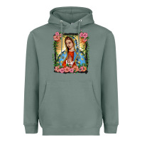 Sage lady of guadalupe portrait Heavyweight Hoodie - BarkalooDesign