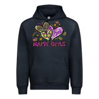 Navy Mardi Gras heart Urban Hoodie - LillyAllenDesigns
