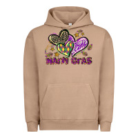 Pigment Burro Mardi Gras heart Urban Hoodie - LillyAllenDesigns