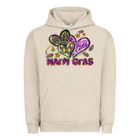 Pigment French Oak Mardi Gras heart Urban Hoodie - LillyAllenDesigns