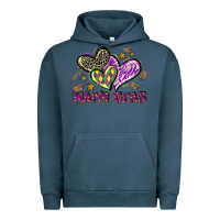 Pigment Midnight Navy Mardi Gras heart Urban Hoodie - LillyAllenDesigns