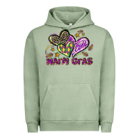 Pigment Oil Green Mardi Gras heart Urban Hoodie - LillyAllenDesigns