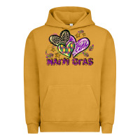 Pigment Peanut Butter Mardi Gras heart Urban Hoodie - LillyAllenDesigns