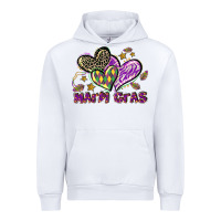 White Mardi Gras heart Urban Hoodie - LillyAllenDesigns