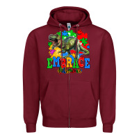 Burgundy embrace difference Zipper Hoodie - AdoDesignShop