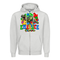 Dove Grey embrace difference Zipper Hoodie - AdoDesignShop