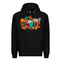 Black nurse with fall element Premium Hoodie - AdoDesignShop