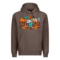 Coffee nurse with fall element Premium Hoodie - AdoDesignShop