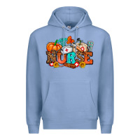 Colony Blue nurse with fall element Premium Hoodie - AdoDesignShop