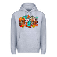 Heather Grey nurse with fall element Premium Hoodie - AdoDesignShop