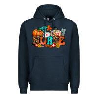 Navy nurse with fall element Premium Hoodie - AdoDesignShop