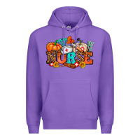 Purple nurse with fall element Premium Hoodie - AdoDesignShop