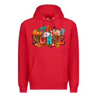 Red nurse with fall element Premium Hoodie - AdoDesignShop