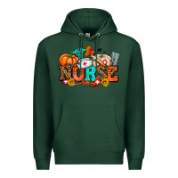 Sports Green nurse with fall element Premium Hoodie - AdoDesignShop