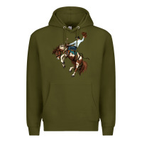 Army Green american paint horse rodeo cowboy Premium Hoodie - MaliasSmallBusiness
