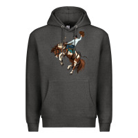Charcoal Heather american paint horse rodeo cowboy Premium Hoodie - MaliasSmallBusiness