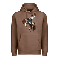 Chestnut american paint horse rodeo cowboy Premium Hoodie - MaliasSmallBusiness