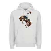 Dove Grey american paint horse rodeo cowboy Premium Hoodie - MaliasSmallBusiness