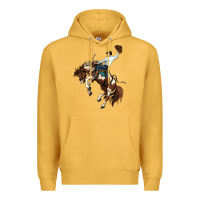Mustard american paint horse rodeo cowboy Premium Hoodie - MaliasSmallBusiness