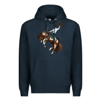 Navy american paint horse rodeo cowboy Premium Hoodie - MaliasSmallBusiness
