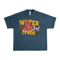 Midnight Navy watermelon crawl Urban Heavy Tee - texasbilliewilder